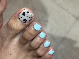 ヒョウ柄と水色