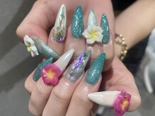 プロテア(protea)/プルメリアネイル