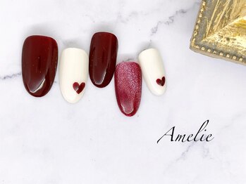 アメリ(Amelie)/ハート/ボルドー