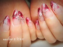 ネイルトップエクル(nail top E CRU)/マーブルグラデーション