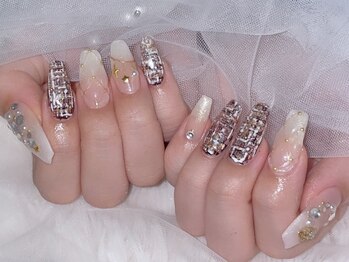 【miuネイル】ツイードネイル