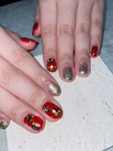 ステムネイル 下北沢(stem nail)/クリスマス　ホロフラワー