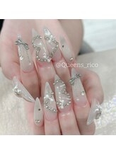 クイーンズビューティーサロン 新宿本店(Queen's beauty salon)/チップ長さ出し10本やり放題