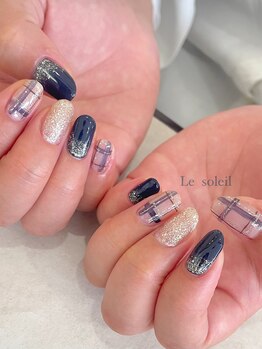 ル ソレイユ(Le soleil)/ネイビーチェック by mikiko