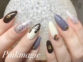 バレンタインネイル