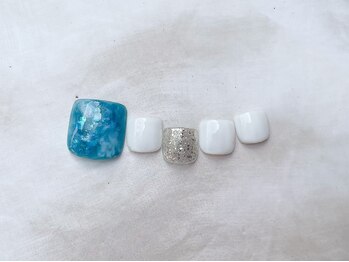 マーブルオーロラネイル