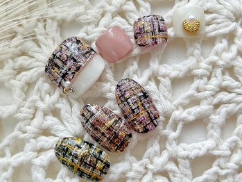 ネイルニコ(nail nico)/ツイードネイル
