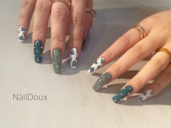 ネイル ドゥ 岡山駅前店(Nail Doux)/キラキラグリーンハート