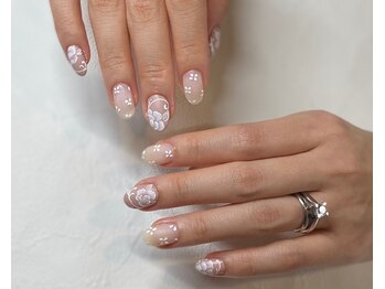 花嫁ネイル/ブライダル/フラワー