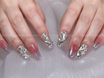 ダイアモンドネイルスタジオ 新宿店(Diamond Nail Studio)/チップ長さだし10本デザイン