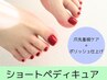 ショートペディキュア【足先重点＋丁寧ケア＋カラーで美しい足先】