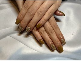 【パラジェル】チェックネイル