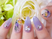 トータルビューティーアンドアズフローラ(Total Beauty & a`s Flora)/クリアパープル×フラワー