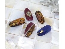 ネイルサロン ラリッサ/秋冬ネイル☆ケミカルパイソン☆