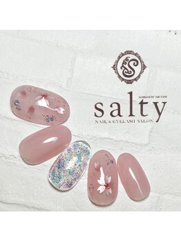 ネイルアンドアイラッシュサロン ソルティ 寺田町(salty)/桜ネイル