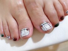 アミュリー ネイル アトリエ(Amury nail atelier)/チェック★秋フットネイル