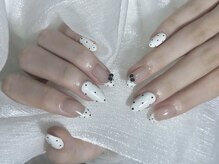 ネイルズバー 新宿店(Nails Bar)/モノクロドットネイル