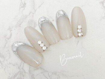 ボネール(nail & eyelash Bounail)/ガラスフレンチネイル