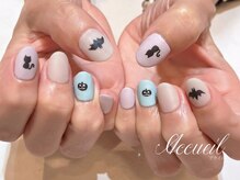 アクイユ 銀座店(ACCUEIL)/手描きハロウィンミニミニネイル