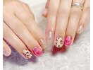  バレンタインネイル/レオパード