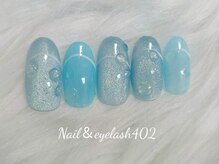 ネイル アンド アイラッシュ ヨンマルニ(Nail&eyelash 402)/うるうる雫ネイル♪