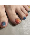 カラフルフットネイル♪