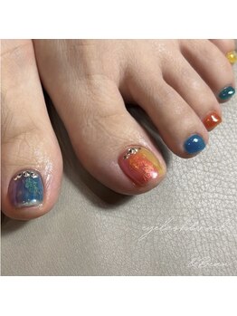 アンドボー(&Beau)/カラフルフットネイル♪