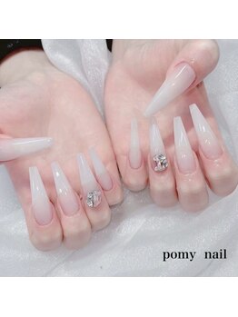 ポミーネイル 池袋店(pomynail)の写真/すらりと伸びた美しい指先に♪自爪の形や爪トラブルにとらわれず高い技術とデザイン性で理想を叶える☆