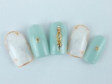 まつげアンドネイル ディアマンローズ(DIAMANT ROSE)/水彩ネイル・120分8280円