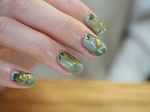 ネイルサロン ユーズ(USE.)/マグネットグリーン被せ