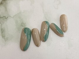 うねうねミラーネイル