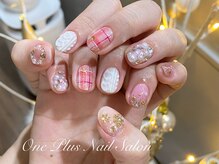 ワン プラス(ONE PLUS)/チェックネイル　可愛い