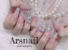 アルスネイル(Ars nail)/ゴテゴテシルバーグラデーション
