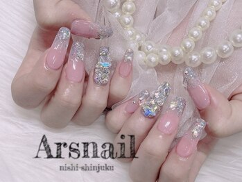アルスネイル(Ars nail)/ゴテゴテシルバーグラデーション