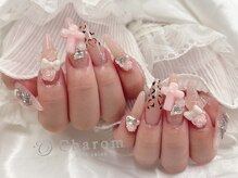 チャロム(Charom)/ゴテゴテヒョウ柄ネイル