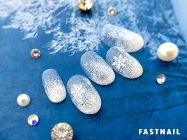 パウダースノー風ネイル