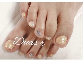 キラキラフットネイル