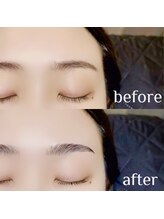 穴あき眉も、自分の眉毛で隠せます◎