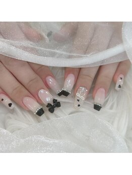 リンドネイル バイ モカ アンド ララ(Lind nail by moca and LaLa)/ハート×リボン