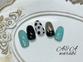 ドット×ニュアンスネイル