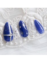 たゆ ネイル(たゆnail)/パラジェル冬のリボンネイル