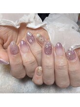 アティックネイルアトリエ(attic nail atelier)/パープルおまかせネイル