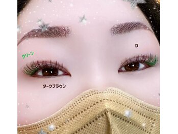 キキ(kiki)の写真/豊富なカラーで目元をもっと自由に♪カラーエクステ追加料金なし◎