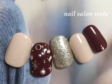 ハウスアンドアイラッシュ ネイル(House&eyelash nail)/冬モチーフビジューネイル