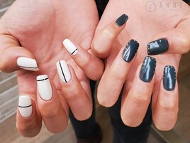 【パラジェル】ちぐはぐネイル