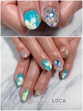 ネイルアトリエルカ(nail atelier LUCA)/W-128 お持ち込みフラワーネイル
