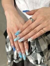 夏グラデーションネイル☆