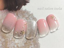 ハウスアンドアイラッシュ ネイル(House&eyelash nail)/大人可愛いスノーフレークグラデ