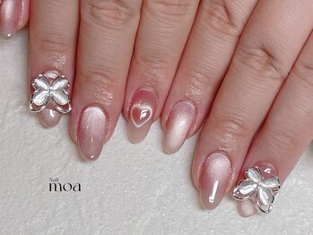 モア(moa)/マグネット ハート 蝶々パーツ