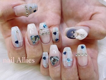 アリーズ(Allies)/ブルー推しネイル
